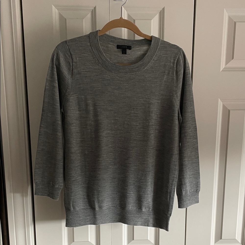 J. Crew Heather Gray Knit Top